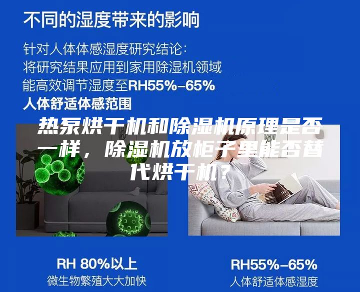 热泵烘干机和除湿机原理是否一样，除湿机放柜子里能否替代烘干机？